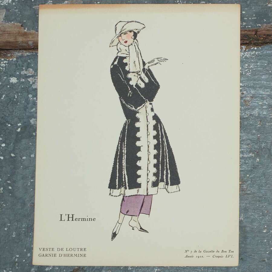 L'Hermine No 7 de La Gazette du Bon Ton French 20th Century