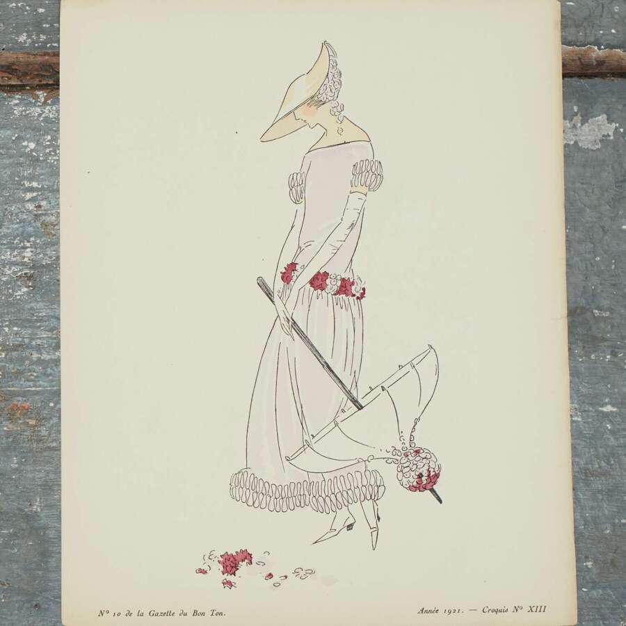 No 10 de la Gazette du Bon Ton Pocket Pochoir French 1922