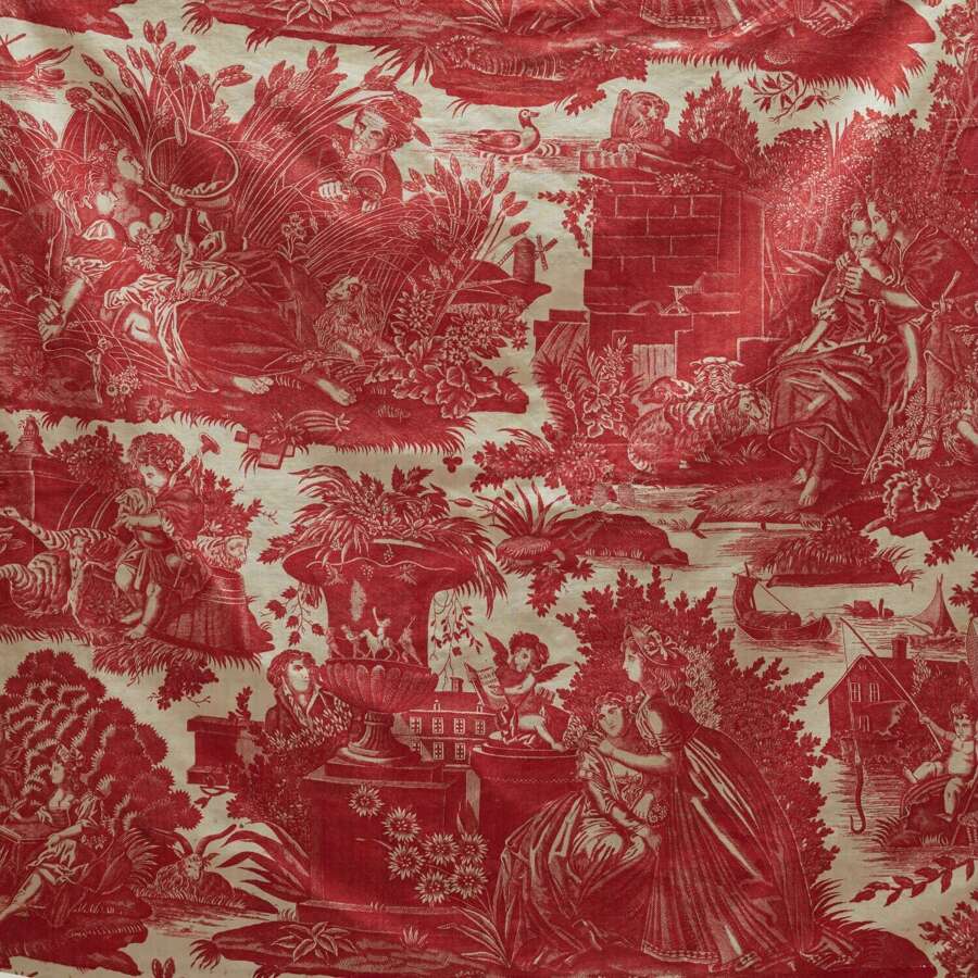 'L'Art d'aimer' or 'L'Agr&eacute;able Le&ccedil;on' Toile de Beautiran French 19th Century