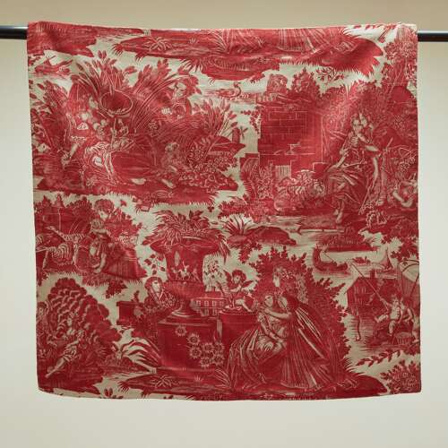 'L'Art d'aimer' or 'L'Agréable Leçon' Toile de Beautiran French 19th Century