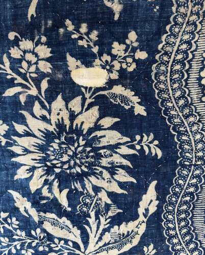 Indigo Flowers/ Dragon Boats Quilt