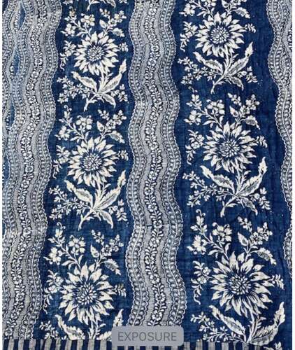 Indigo Flowers/ Dragon Boats Quilt