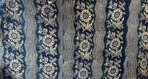 Indigo Flowers/ Dragon Boats Quilt
