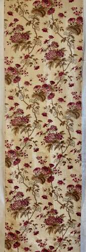 Roses Chintz Panel French 19th Century
