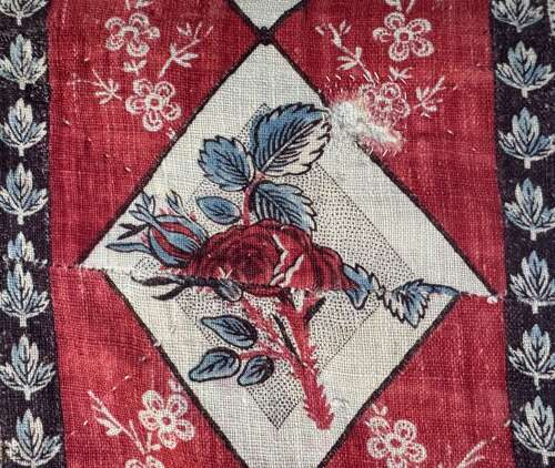Roses Pelmet Toile de Nantes French 18th Century