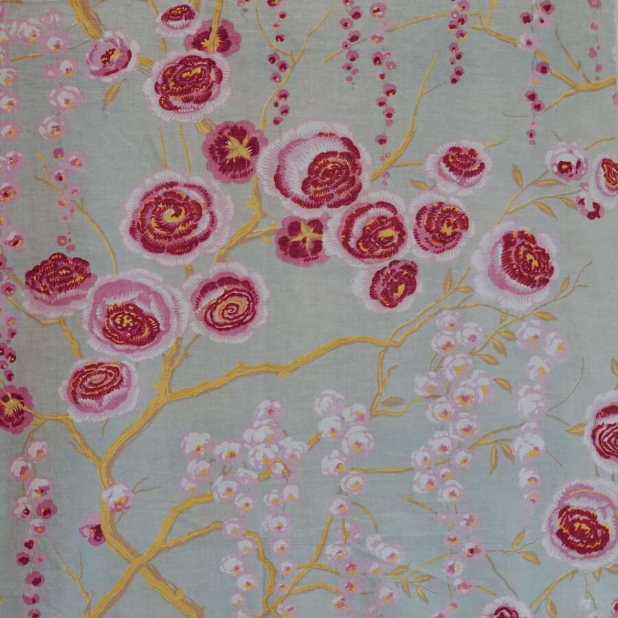 C1920s Floral Printed Cotton French