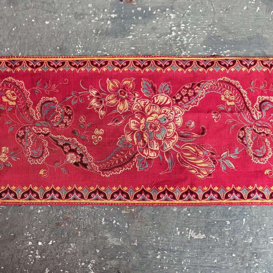 Andrinople Red Printed Border French 19th century