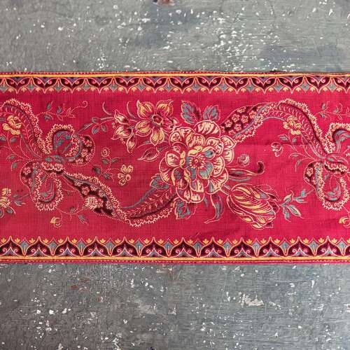 Andrinople Red Printed Border French 19th century
