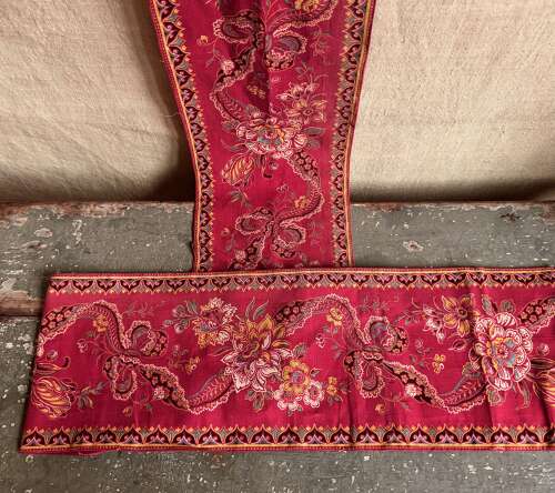 Andrinople Red Printed Border French 19th century