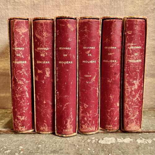 Set of 6 Faux  Books French 20th Century