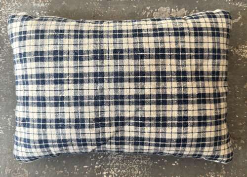 Indigo Cambresine Lavender Cushion French 18th Century