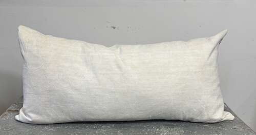 Tulips Block Printed Cotton Cushion French 18th Century