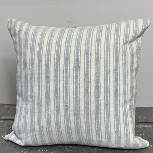 Tulips Block Printed Cotton Cushion French 18th Century